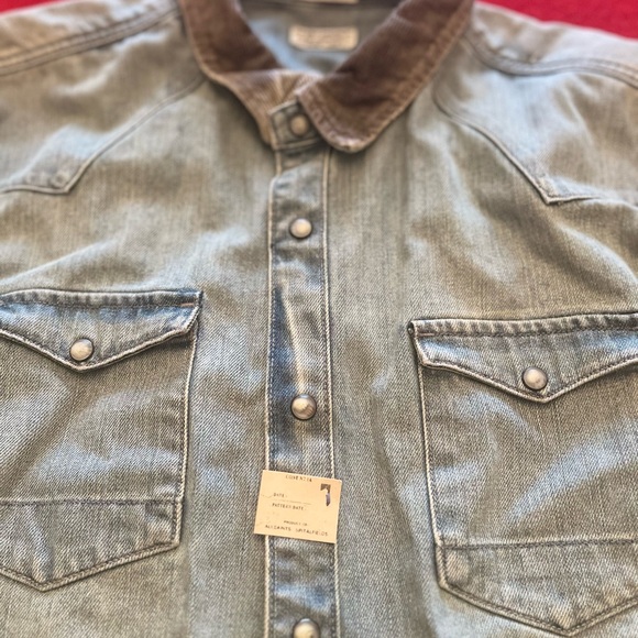 All Saints Light Denim Shirt - Picture 3 of 4